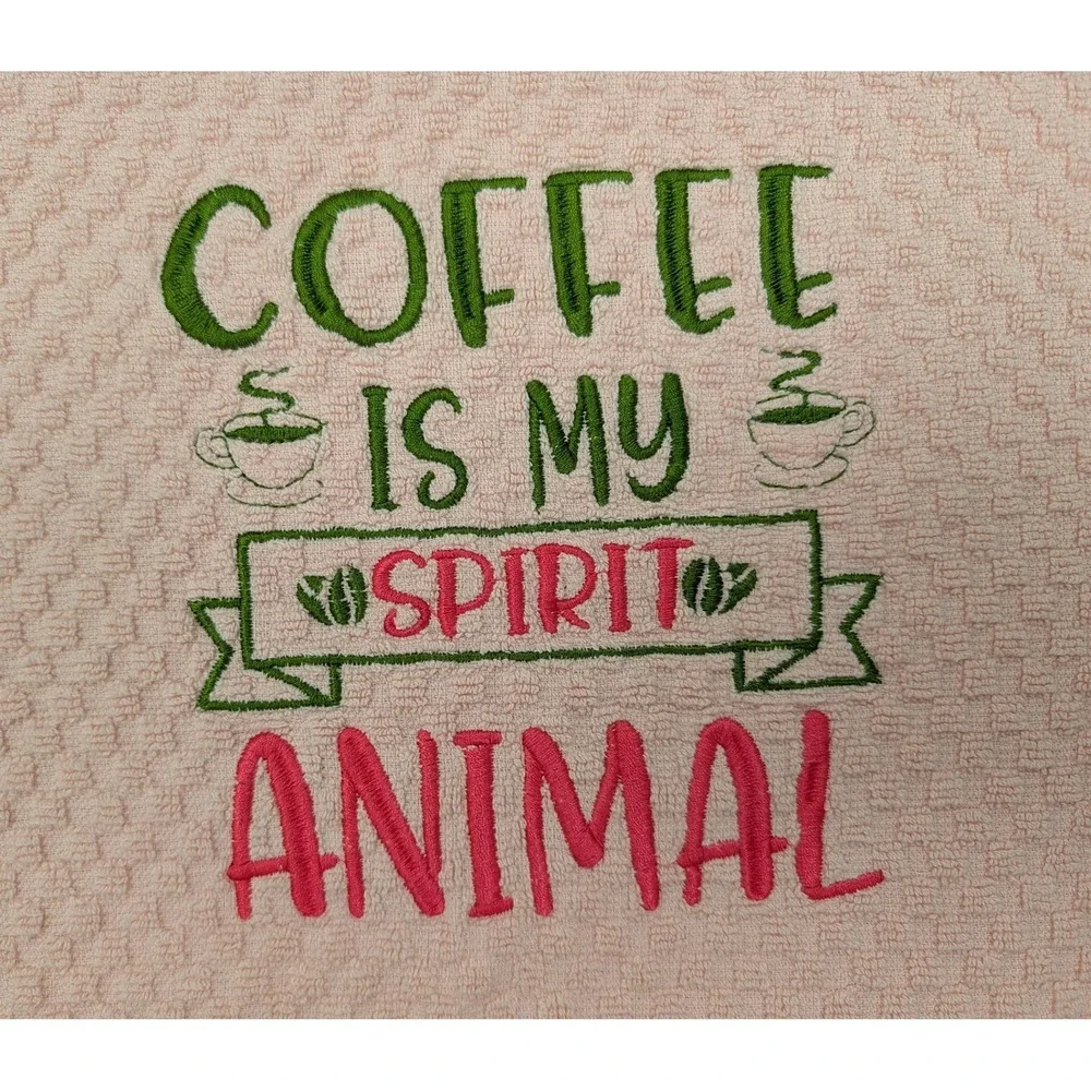 Coffee Is My SPIRIT Animal Kitchen Bath Bar Tea Hand Towel Great Gift Idea!